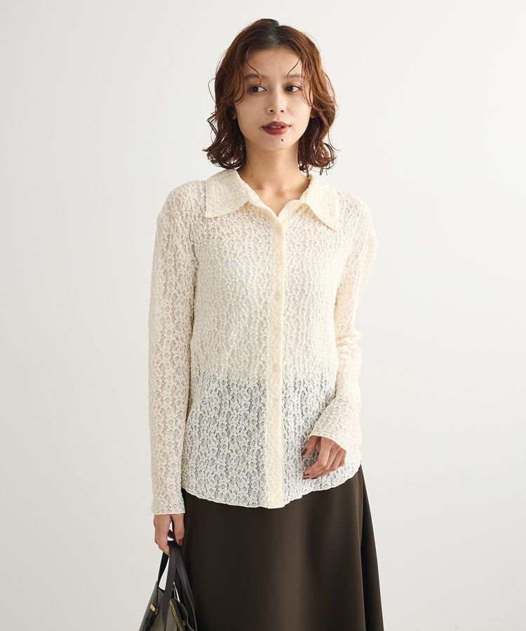 Green Parks「カットレースシャツプルオーバー」|Tシャツ・カットソー|Ivory