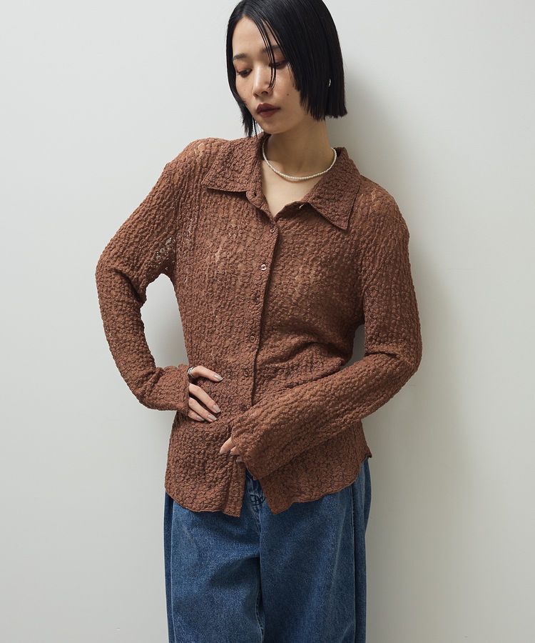 Green Parks「カットレースシャツプルオーバー」|Tシャツ・カットソー|