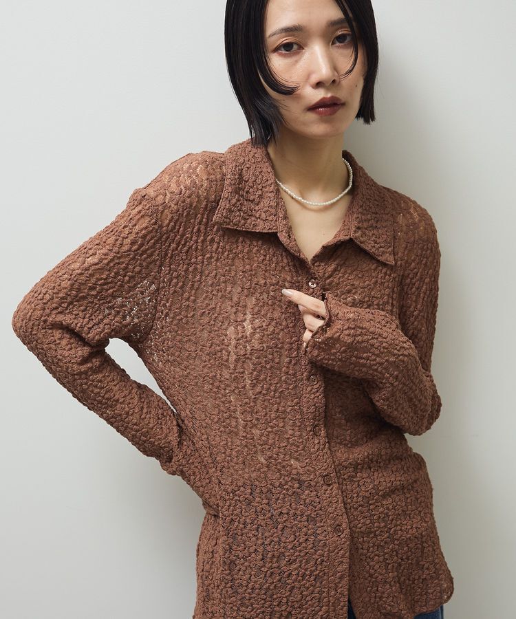 Green Parks「カットレースシャツプルオーバー」|Tシャツ・カットソー|