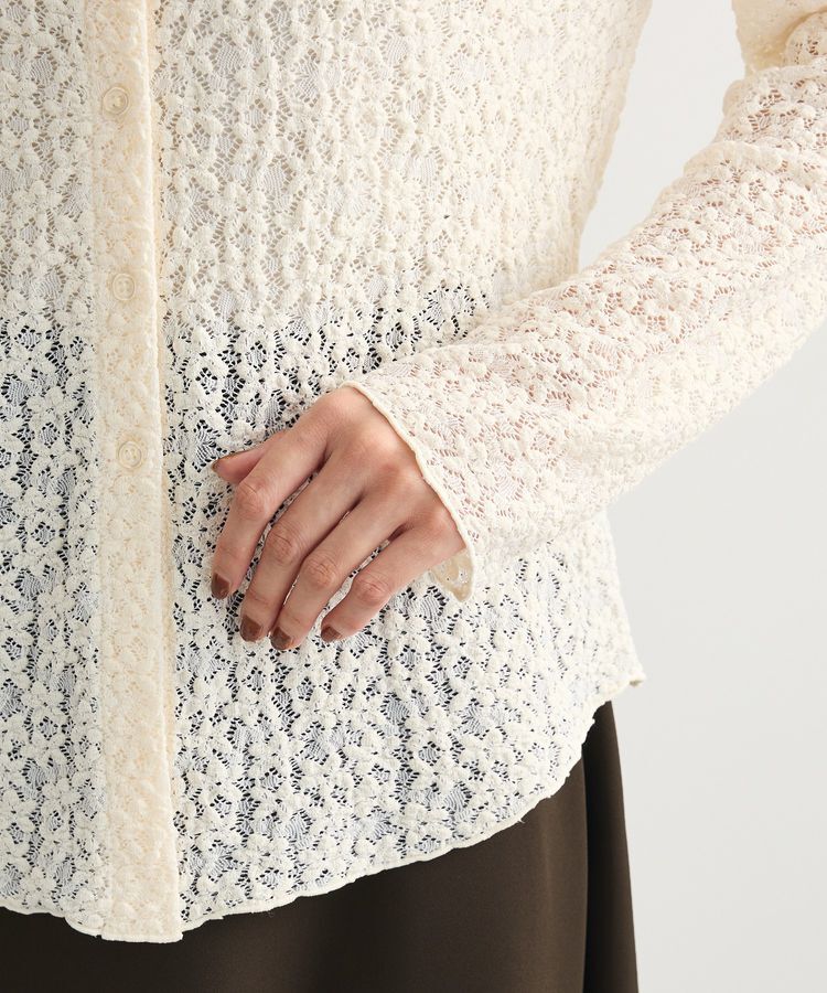 Green Parks「カットレースシャツプルオーバー」|Tシャツ・カットソー|