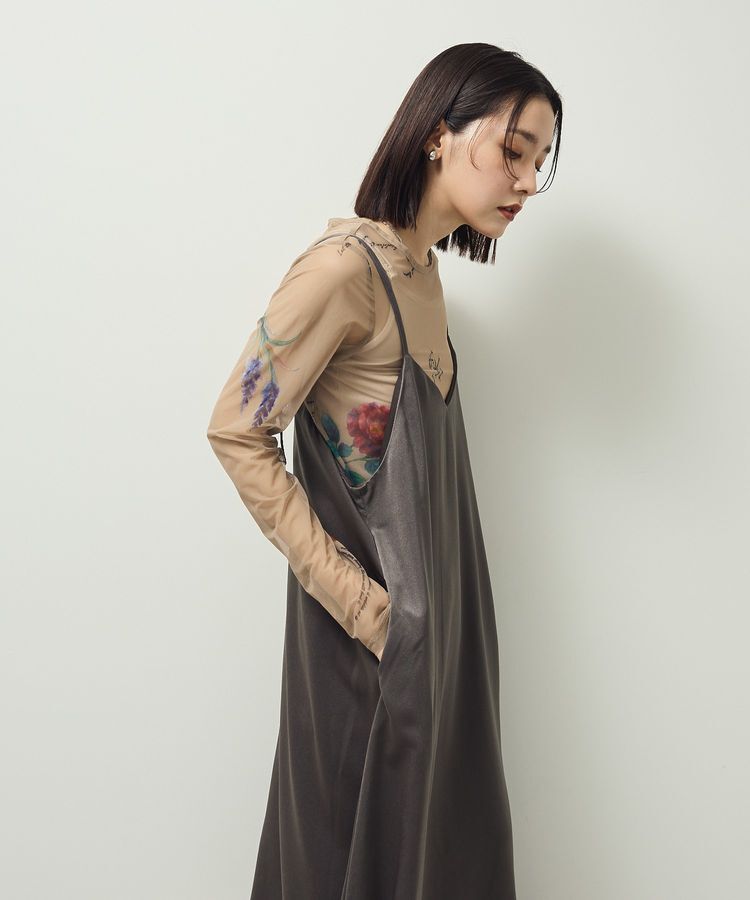 Green Parks「前後2WAYサテンキャミワンピース」|ワンピース|