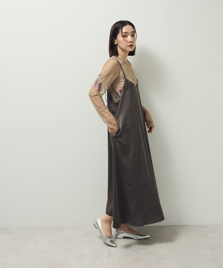 Green Parks「前後2WAYサテンキャミワンピース」|ワンピース|