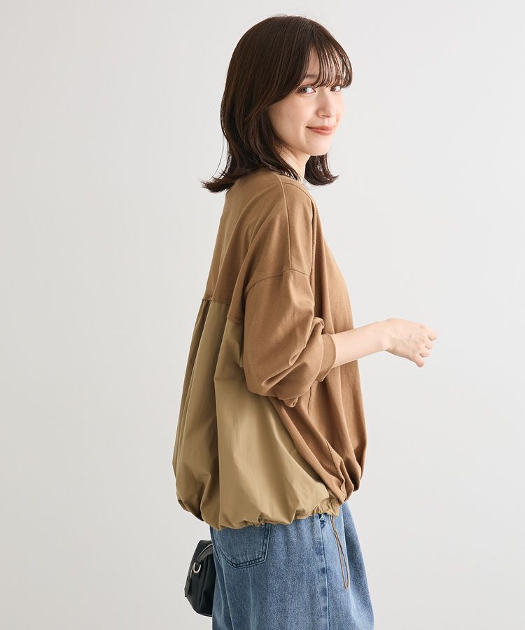 Green Parks「バルーンドッキングプルオーバー」|Tシャツ・カットソー|Brown