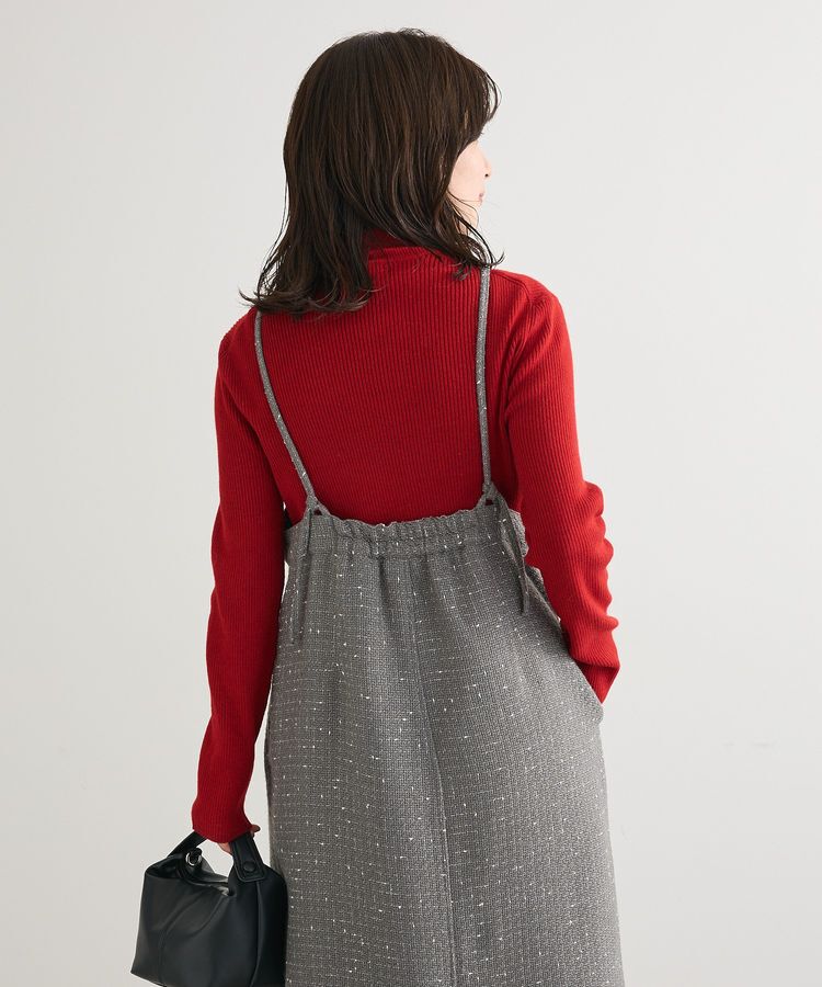 Green Parks「フロントZIPツイードキャミワンピース」|ワンピース|