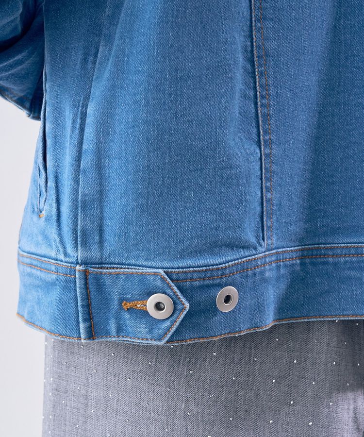 YECCA VECCA「ノーカラーストレッチGジャン」|テーラードジャケット|