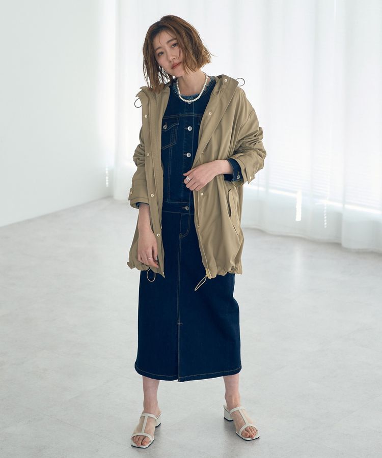 YECCA VECCA「ノーカラーストレッチGジャン」|テーラードジャケット|