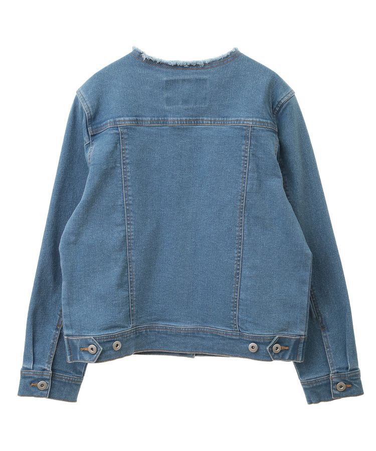 YECCA VECCA「ノーカラーストレッチGジャン」|テーラードジャケット|