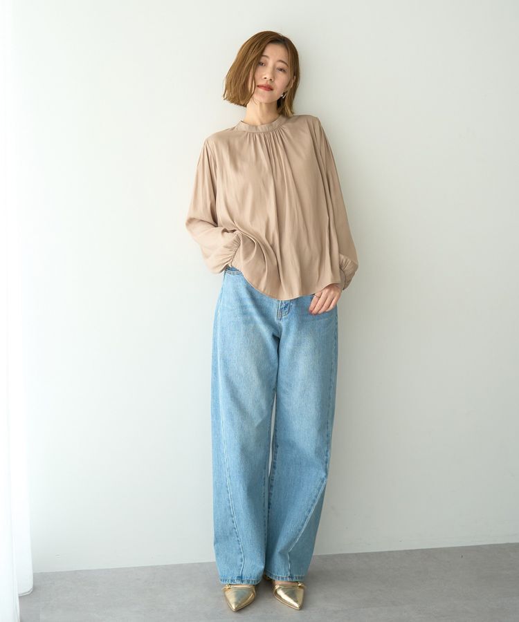 YECCA VECCA「ルーズストレートデニムパンツ」|デニム|