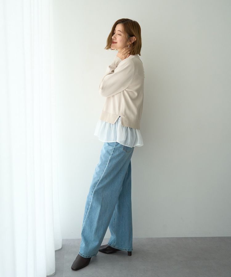 YECCA VECCA「ルーズストレートデニムパンツ」|デニム|