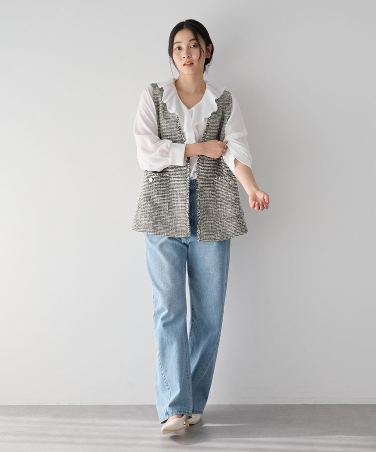 YECCA VECCA「ルーズストレートデニムパンツ」|デニム|