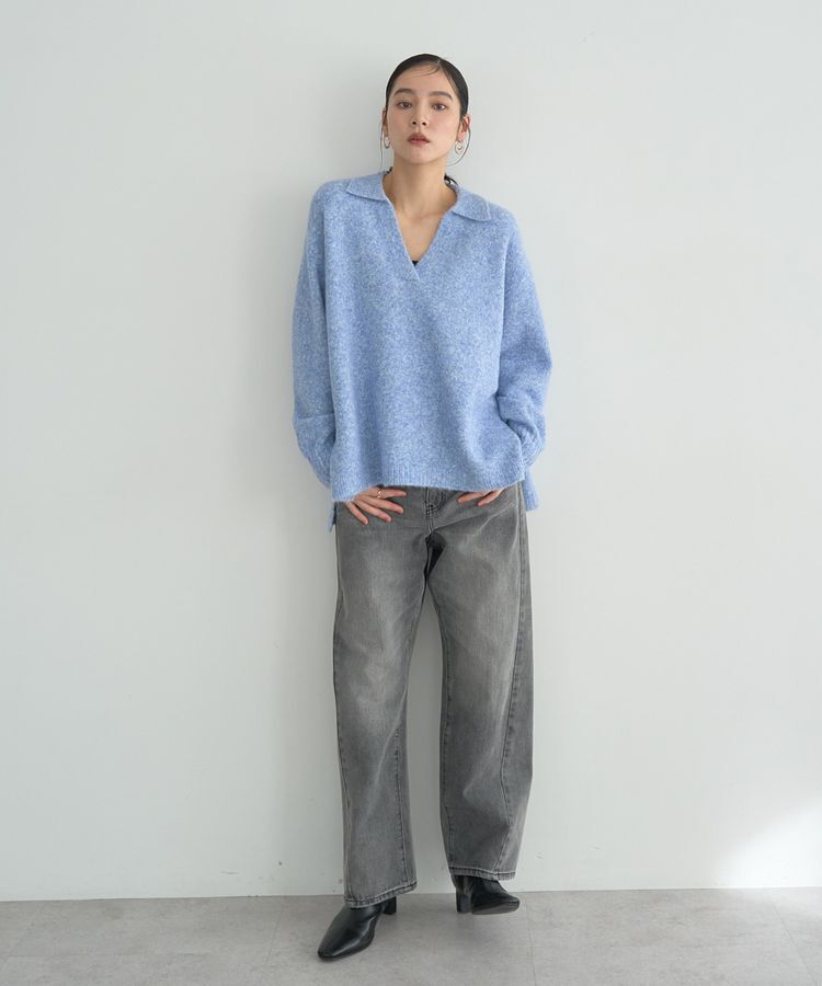 YECCA VECCA「ルーズストレートデニムパンツ」|デニム|