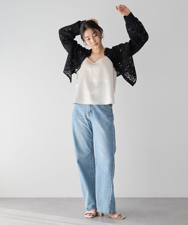 YECCA VECCA「ルーズストレートデニムパンツ」|デニム|