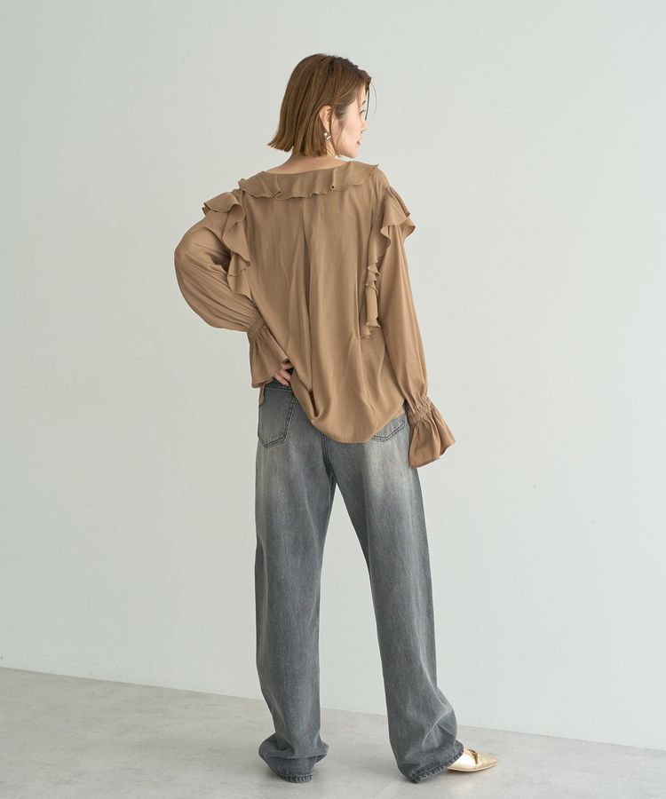 YECCA VECCA「ルーズストレートデニムパンツ」|デニム|