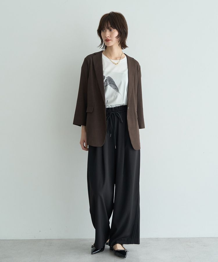 YECCA VECCA「リネンライクジャケット②」|テーラードジャケット|