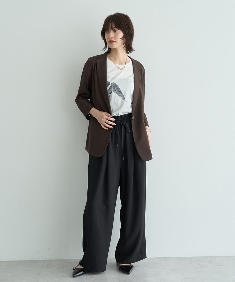 YECCA VECCA「リネンライクジャケット②」|テーラードジャケット|