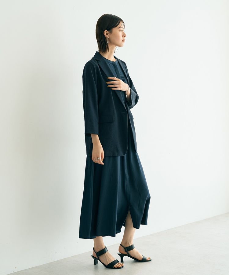 YECCA VECCA「リネンライクジャケット②」|テーラードジャケット|