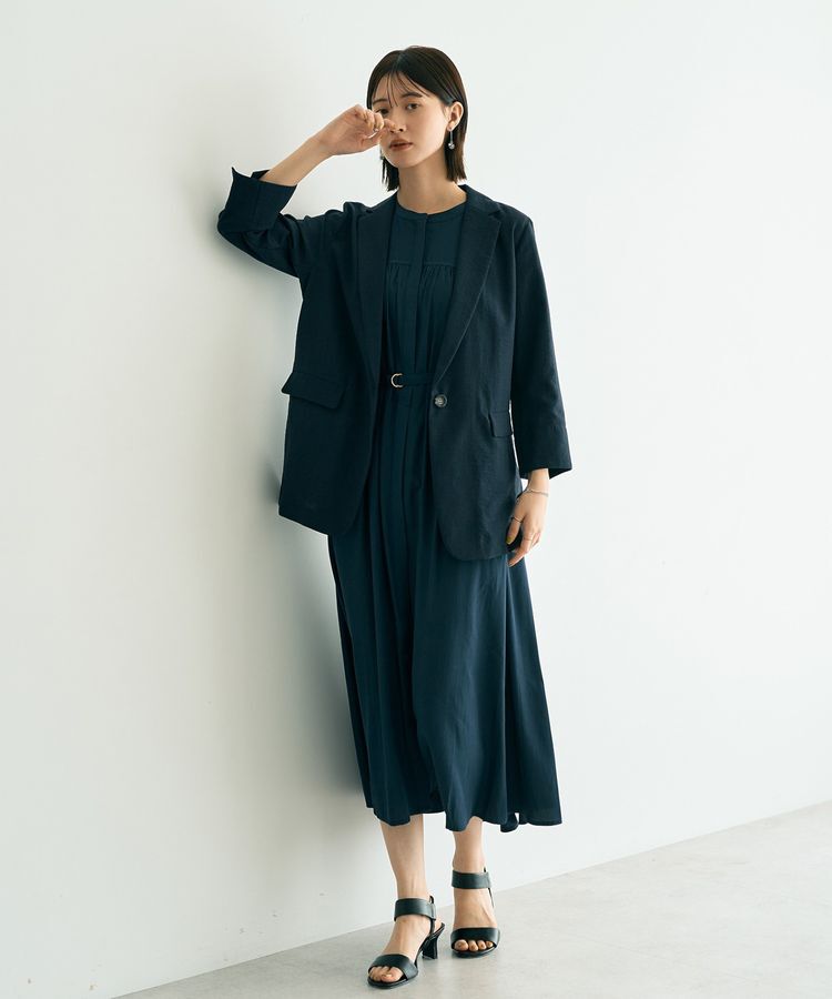 YECCA VECCA「リネンライクジャケット②」|テーラードジャケット|