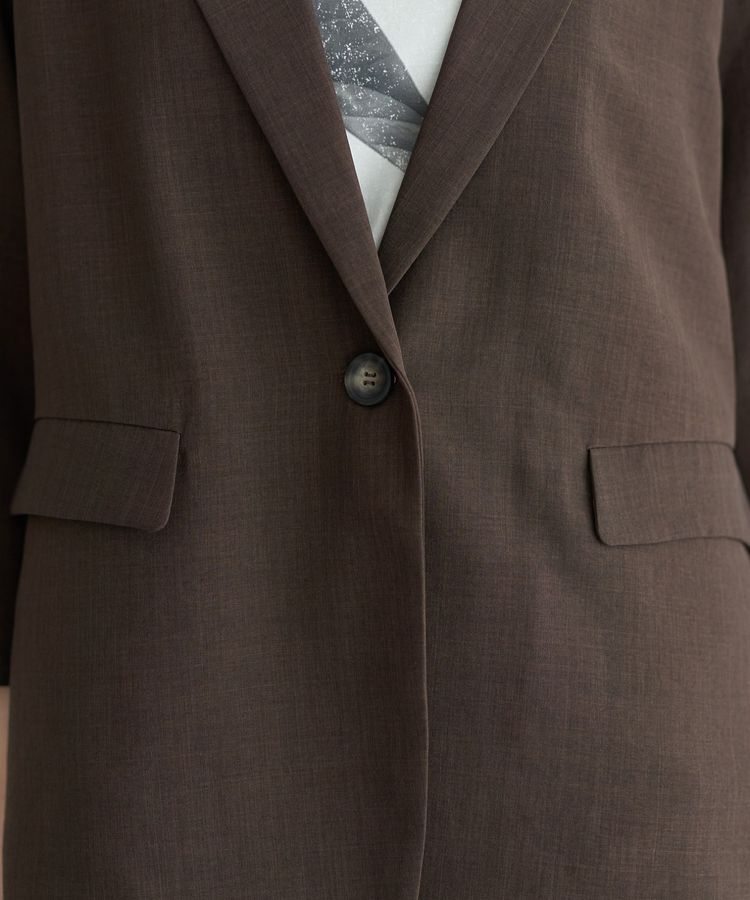 YECCA VECCA「リネンライクジャケット②」|テーラードジャケット|