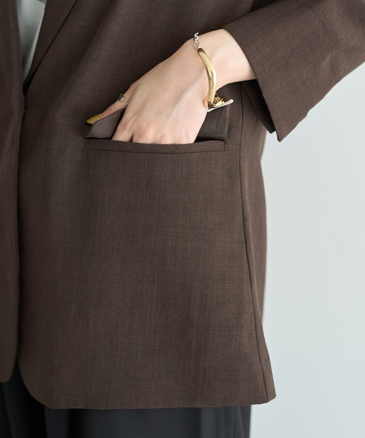 YECCA VECCA「リネンライクジャケット②」|テーラードジャケット|