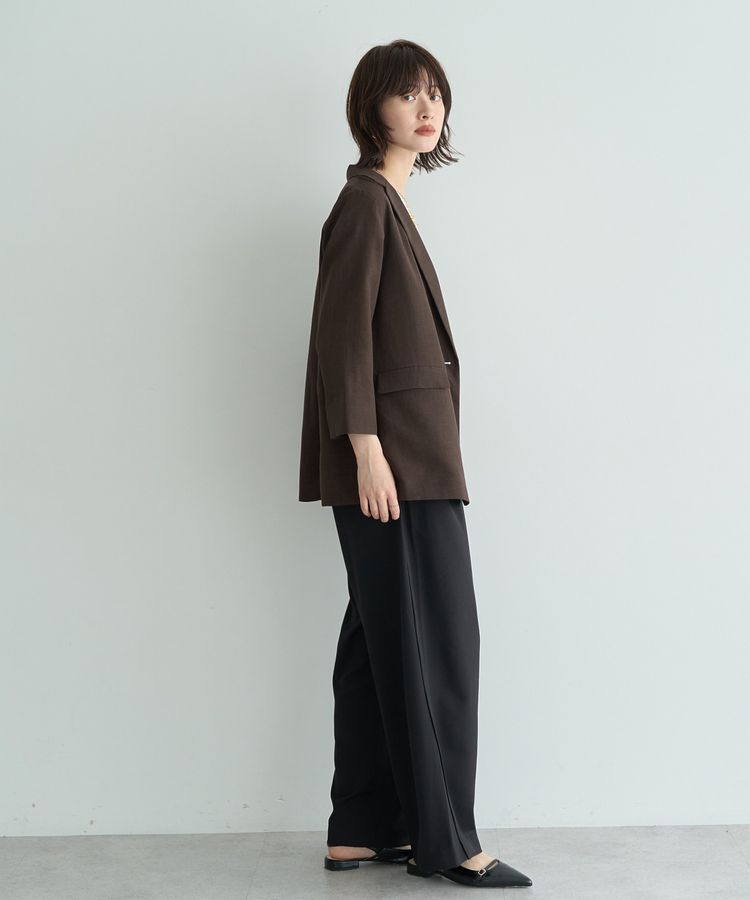 YECCA VECCA「リネンライクジャケット②」|テーラードジャケット|