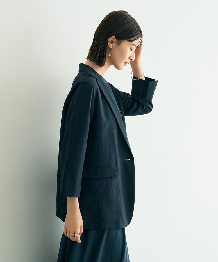 YECCA VECCA「リネンライクジャケット②」|テーラードジャケット|
