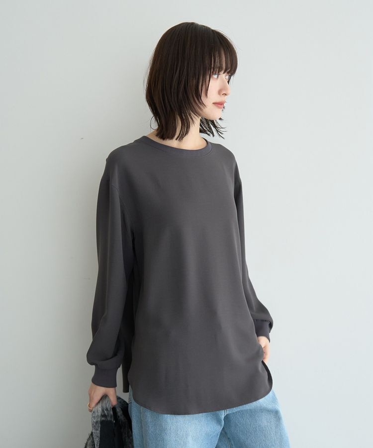 YECCA VECCA「リブMIXジョーゼットブラウス」|シャツ・ブラウス|