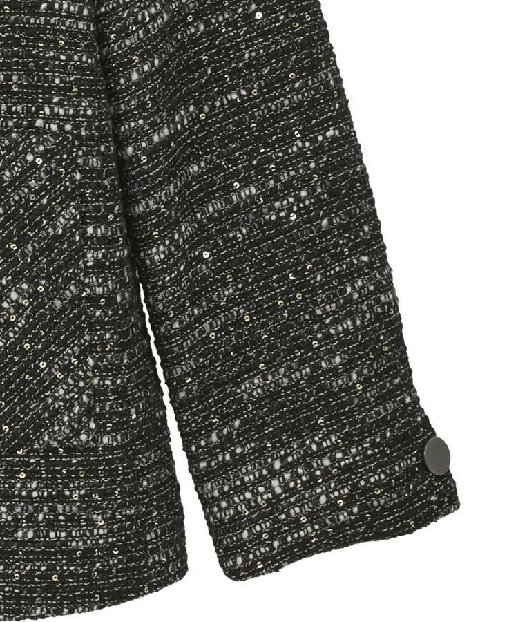 YECCA VECCA「ノーカラーツイードジャケット」|テーラードジャケット|