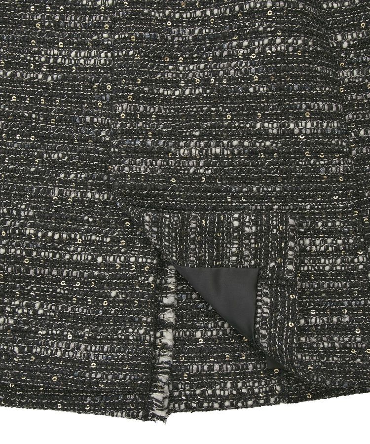 YECCA VECCA「ノーカラーツイードジャケット」|テーラードジャケット|