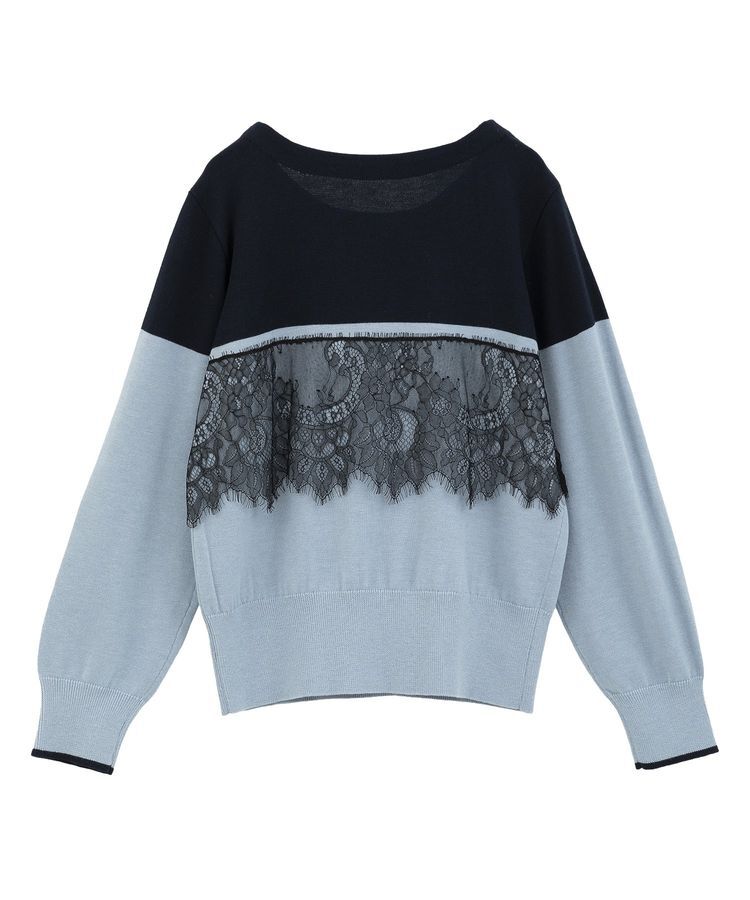 YECCA VECCA「バイカラーレースニット」|ニット・セーター|
