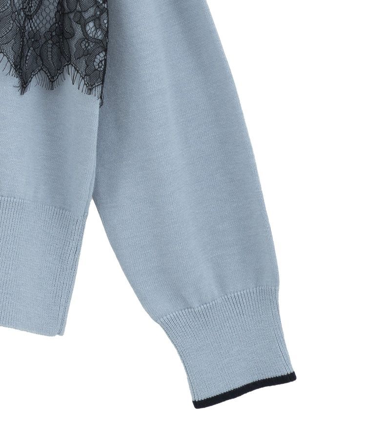 YECCA VECCA「バイカラーレースニット」|ニット・セーター|