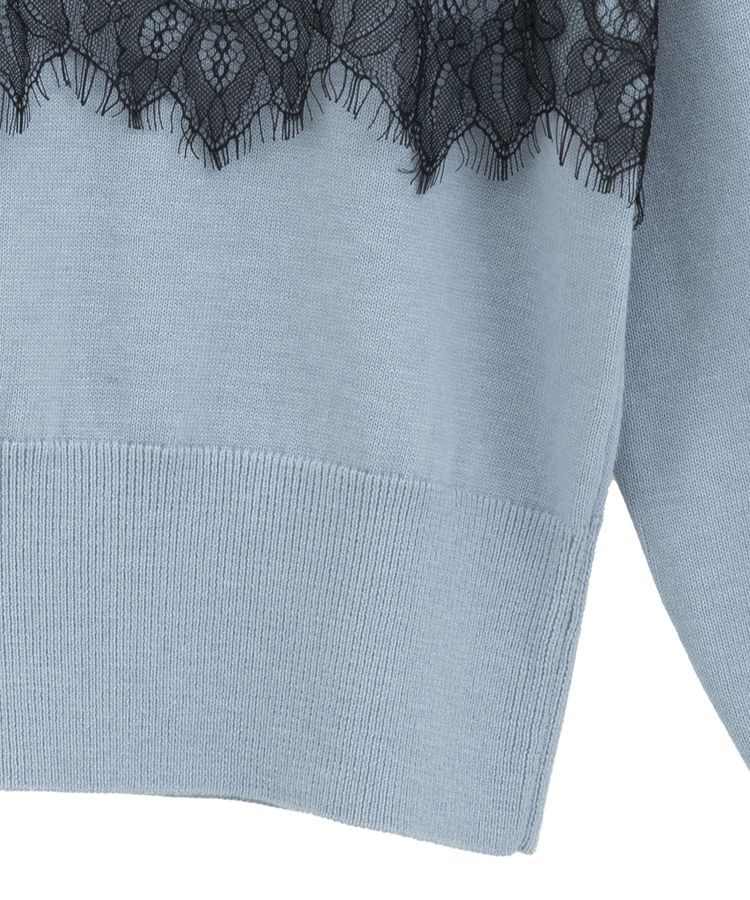 YECCA VECCA「バイカラーレースニット」|ニット・セーター|