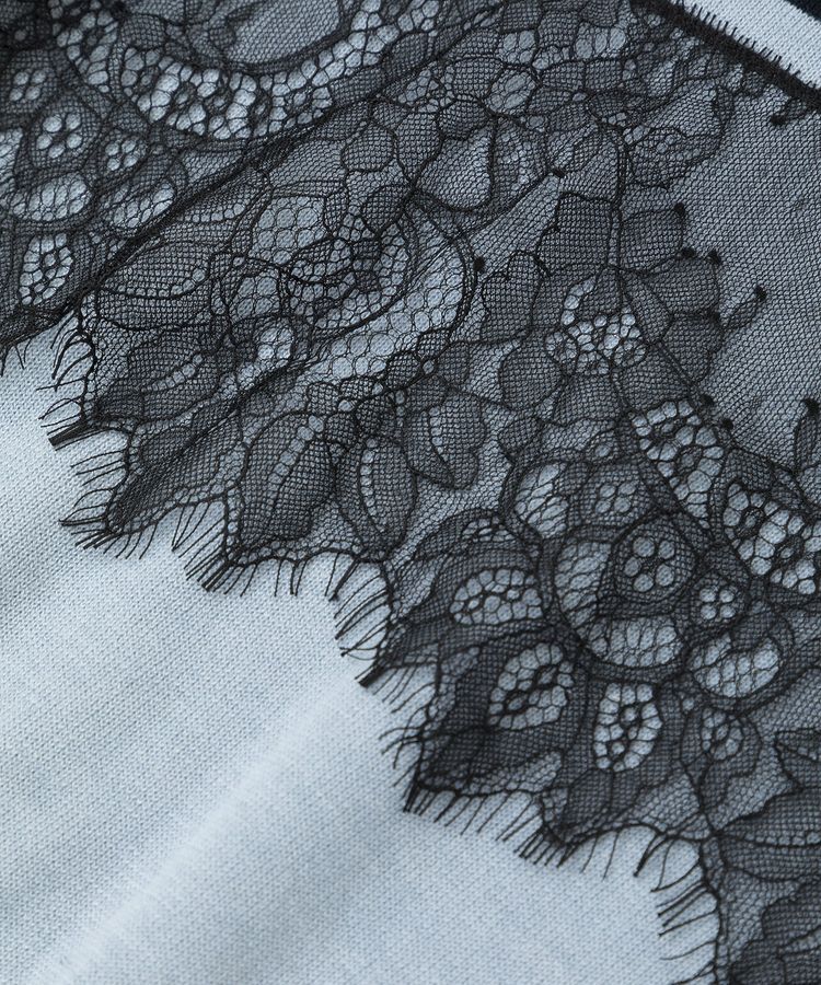 YECCA VECCA「バイカラーレースニット」|ニット・セーター|