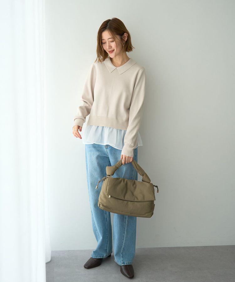 YECCA VECCA「【story.】ギャザーフラップハンドバッグ」|ハンドバッグ|