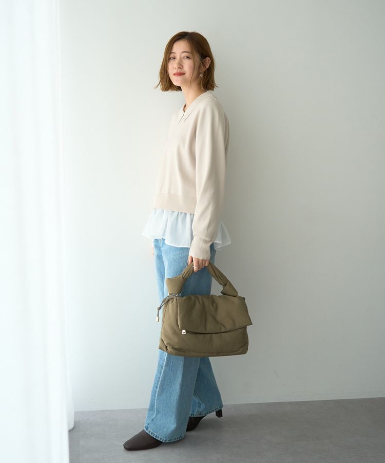 YECCA VECCA「【story.】ギャザーフラップハンドバッグ」|ハンドバッグ|