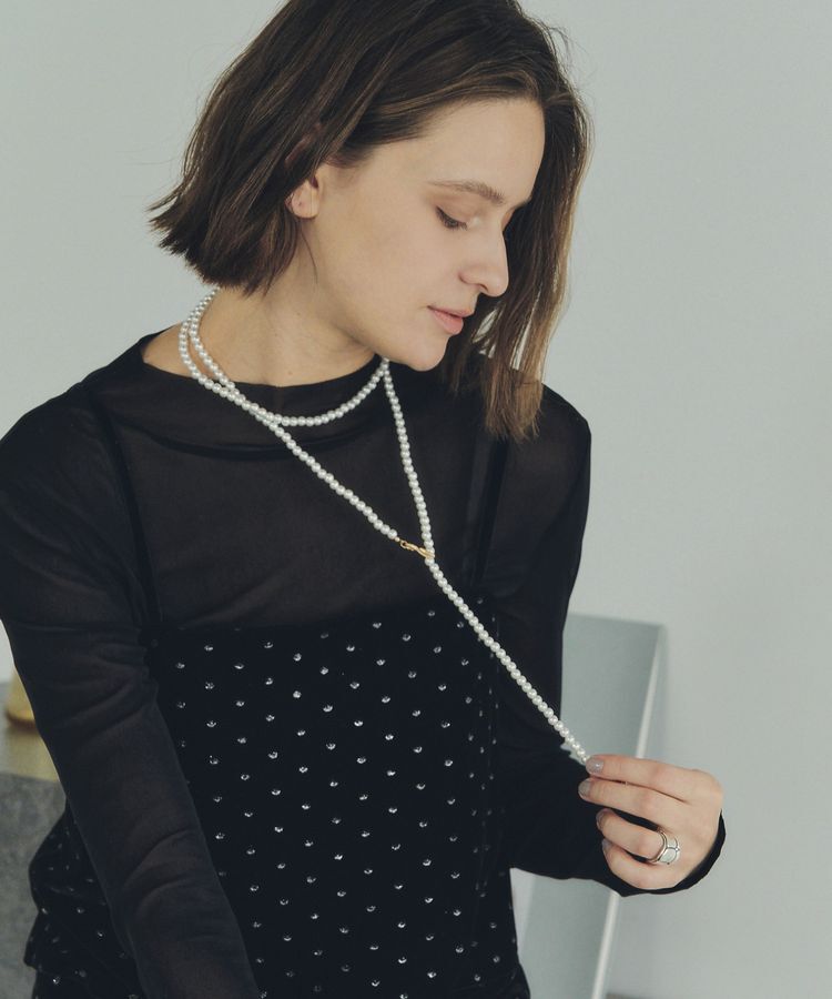 YECCA VECCA「マルチジョイントコインパールネックレス」|ネックレス|