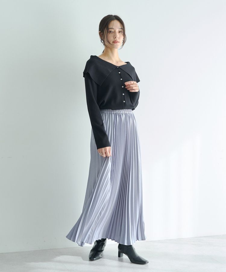 YECCA VECCA「サテンプリーツスカート」|スカート|