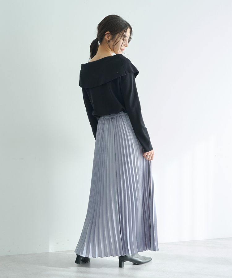 YECCA VECCA「サテンプリーツスカート」|スカート|
