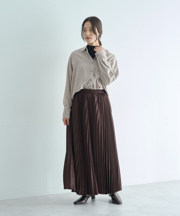 YECCA VECCA「サテンプリーツスカート」|スカート|