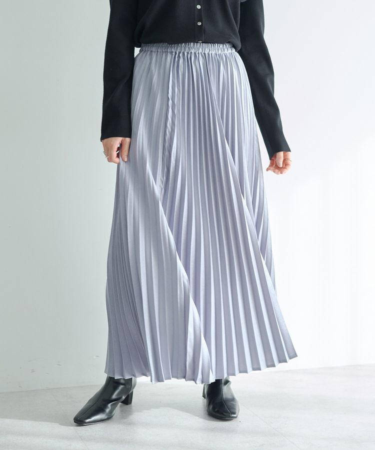 YECCA VECCA「サテンプリーツスカート」|スカート|
