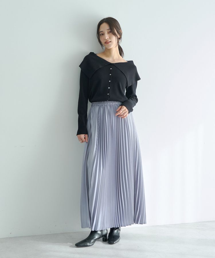 YECCA VECCA「サテンプリーツスカート」|スカート|