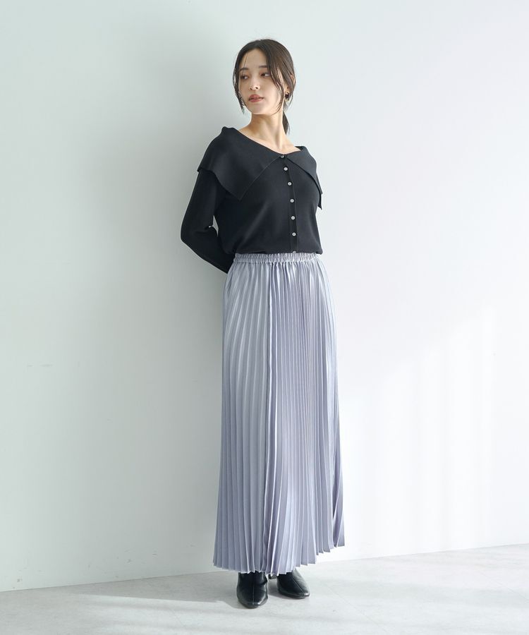 YECCA VECCA「サテンプリーツスカート」|スカート|