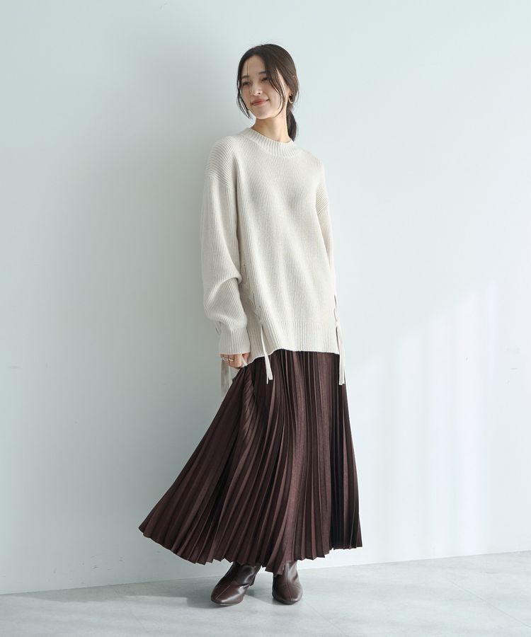 YECCA VECCA「サテンプリーツスカート」|スカート|