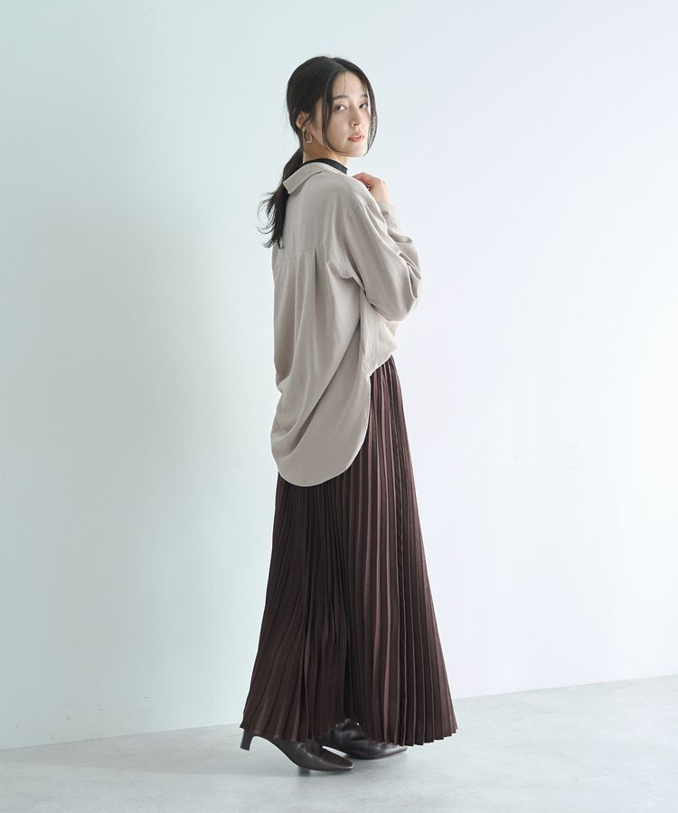 YECCA VECCA「サテンプリーツスカート」|スカート|