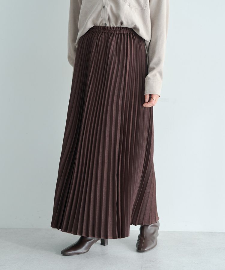 YECCA VECCA「サテンプリーツスカート」|スカート|