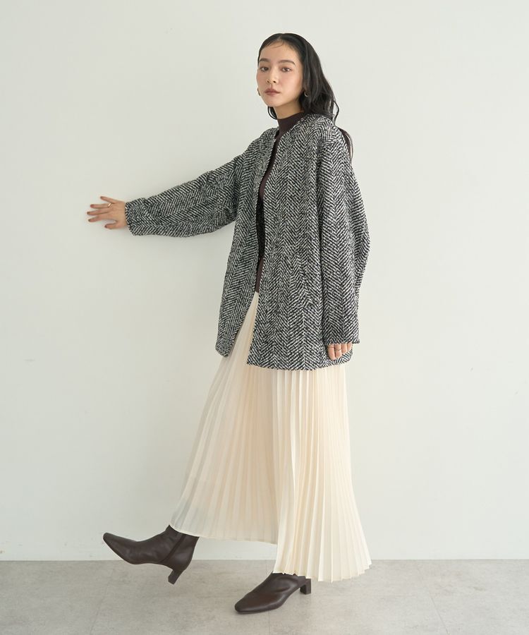 YECCA VECCA「サテンプリーツスカート」|スカート|