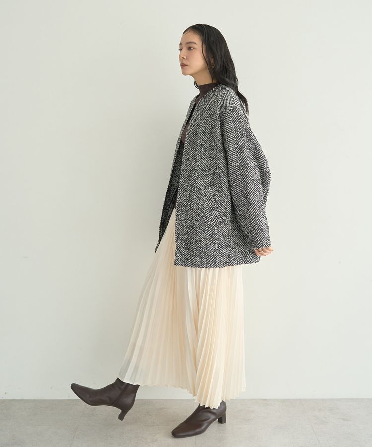 YECCA VECCA「サテンプリーツスカート」|スカート|