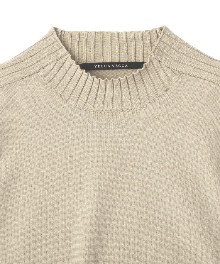 YECCA VECCA「袖口釦リブMIXニット」|ニット・セーター|
