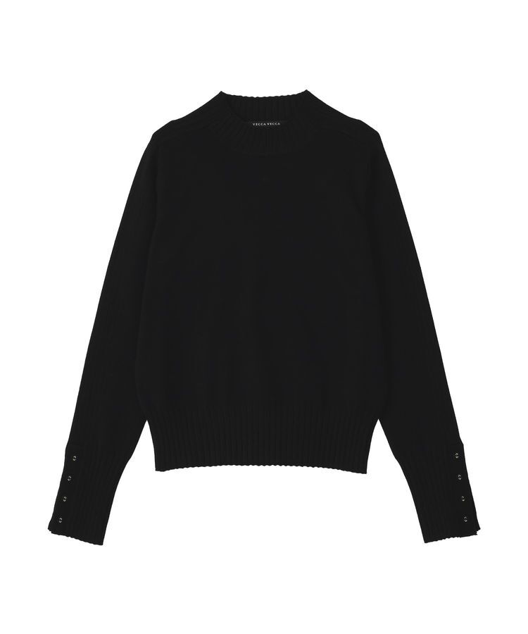 YECCA VECCA「袖口釦リブMIXニット」|ニット・セーター|