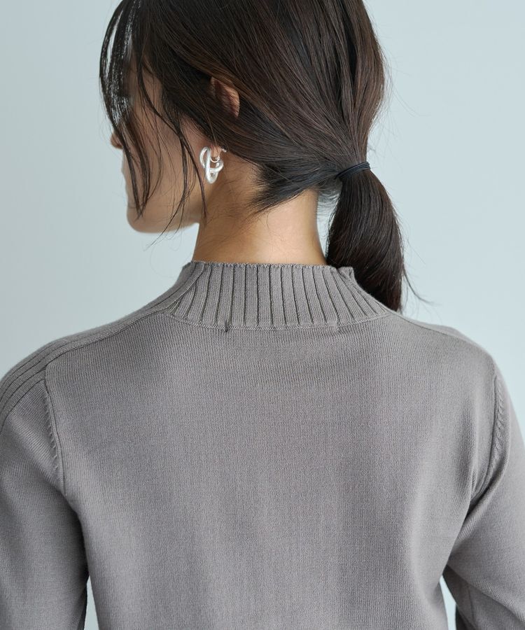 YECCA VECCA「袖口釦リブMIXニット」|ニット・セーター|