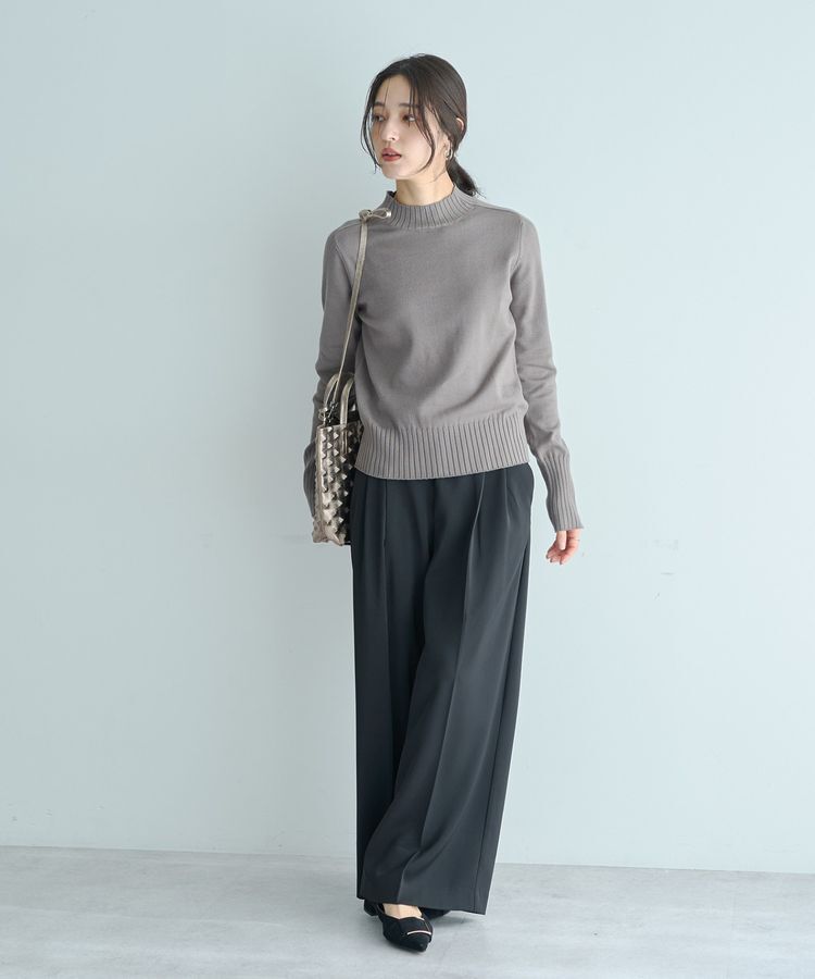 YECCA VECCA「袖口釦リブMIXニット」|ニット・セーター|